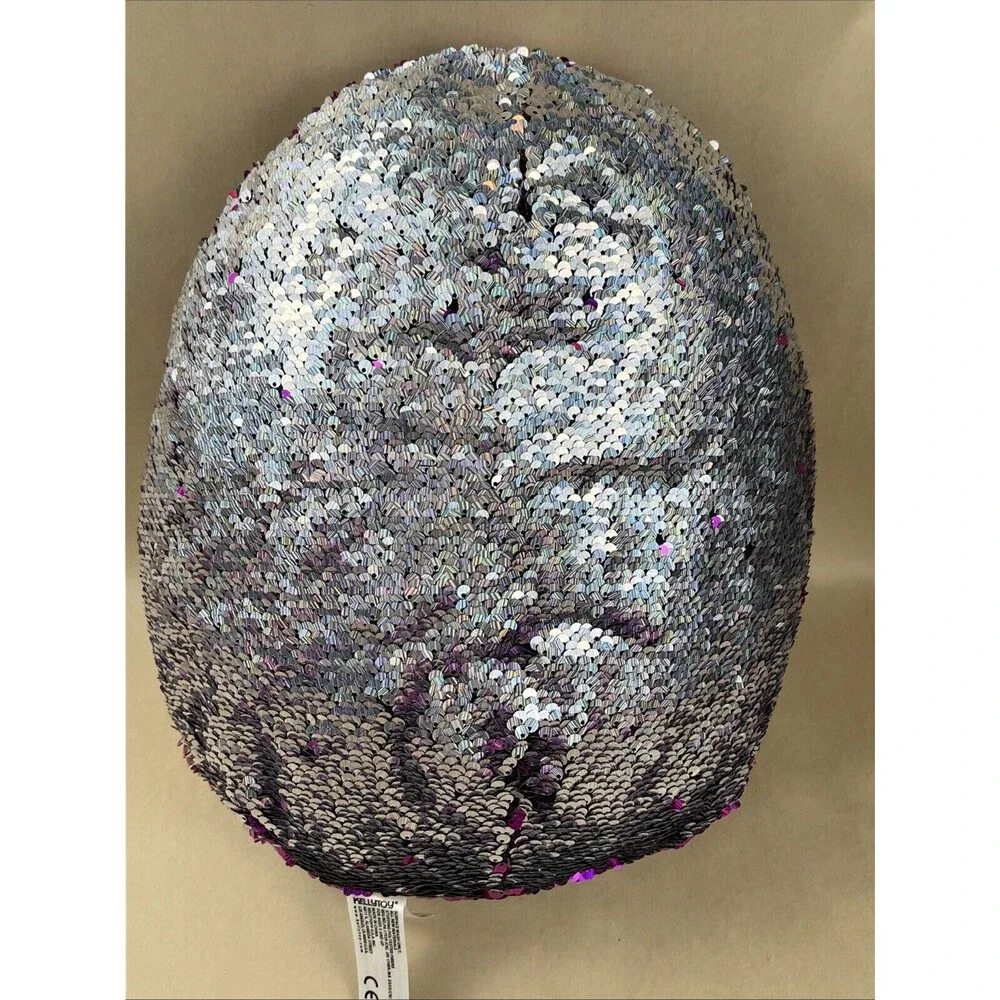 Kellytoy Squishmallows Sloth Plush Stuff Animal Reversible Sequin Pink Silver 14